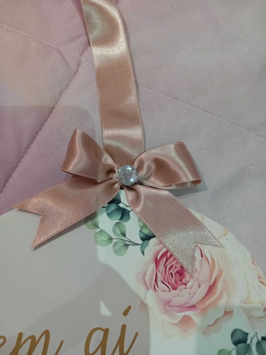 Placa de entrada noiva