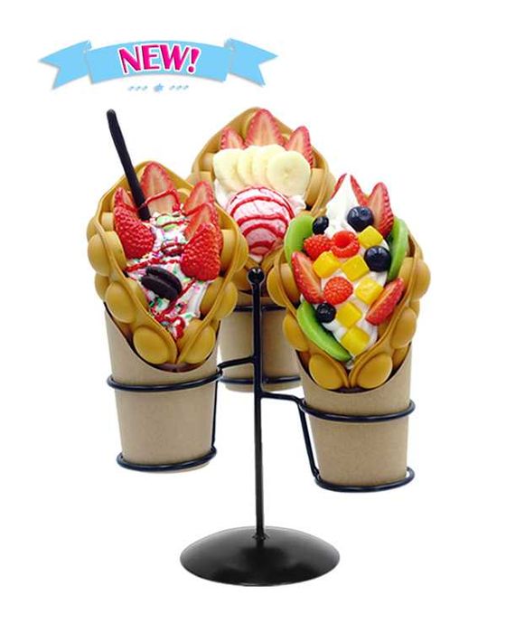 Stojak na gofry i wafle - 3 Gofry bąbelkowe WLA-006