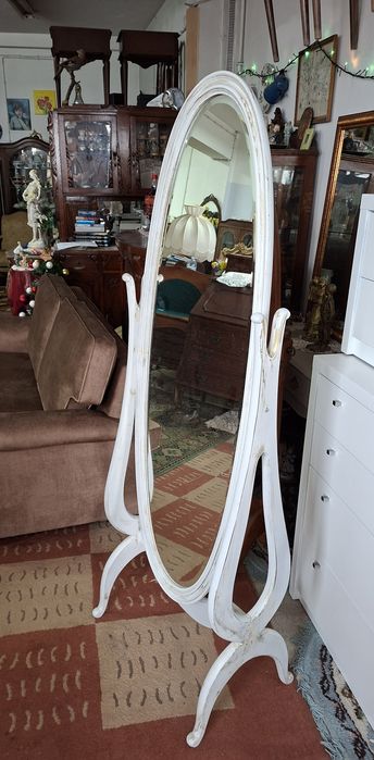 2 espelhos ovais de pé - basculares