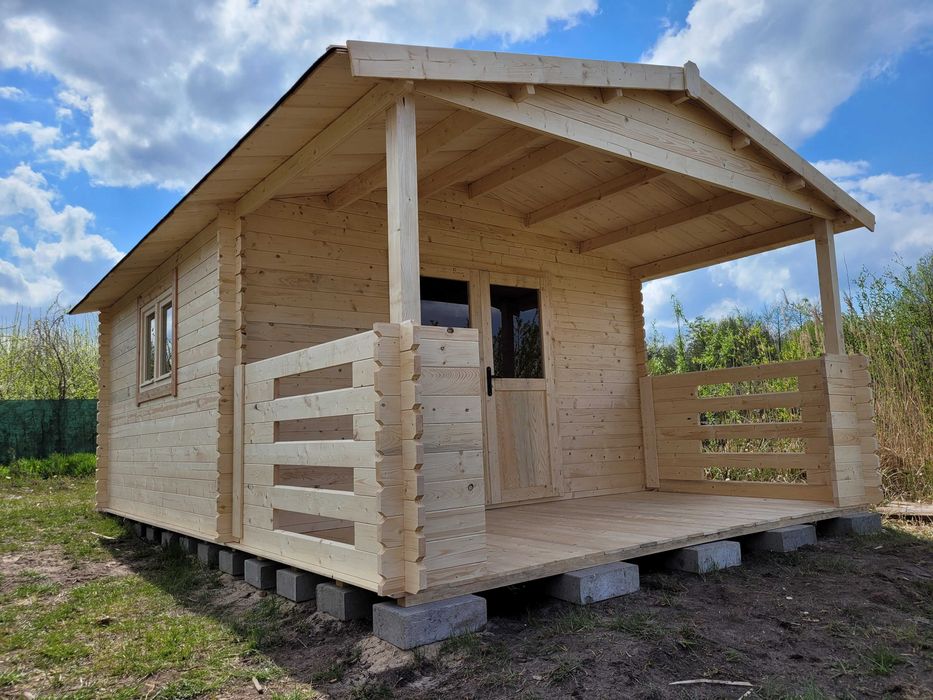 od ZARAZ letniskowy DOMEK z tarasem*balik aż 34mm*6x4*24m2*super CENA