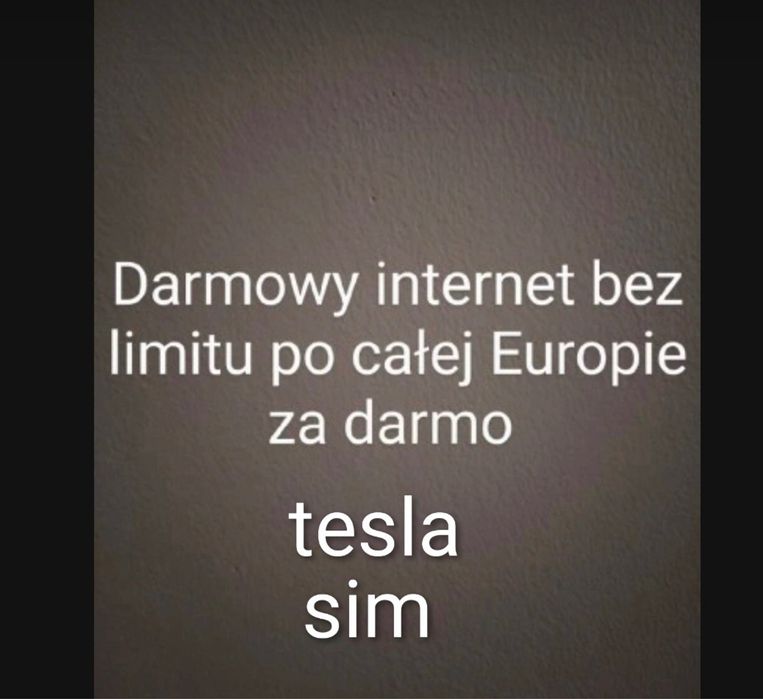 Karta sim darmowy internet tesla