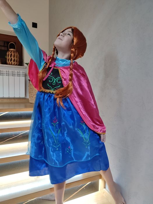 Anna Kraina Lodu nowa suknia, przebranie 7-9 lat