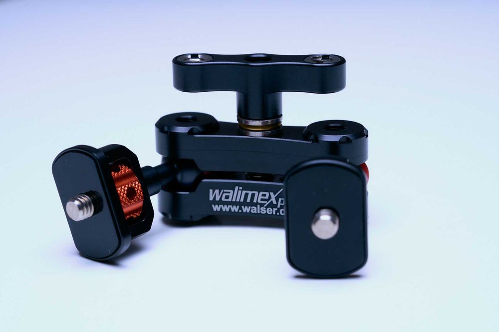 Magic Arm Premium Mini podwójny przegub śruba 1/4 z adapterami do 3/8