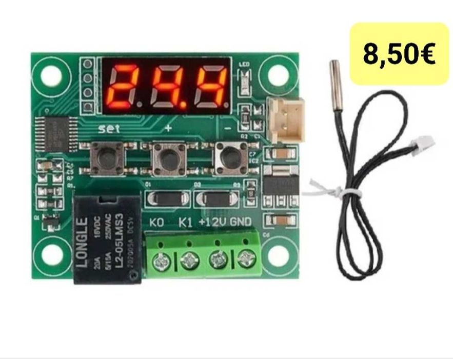 Termostato 12V W1209 - Controlador de Temperatura Digital Novo