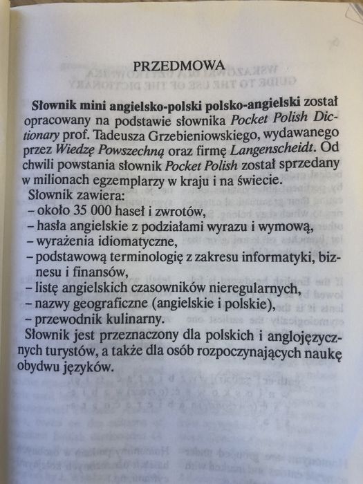 Słownik Mini angielsko-polski polsko-angielski