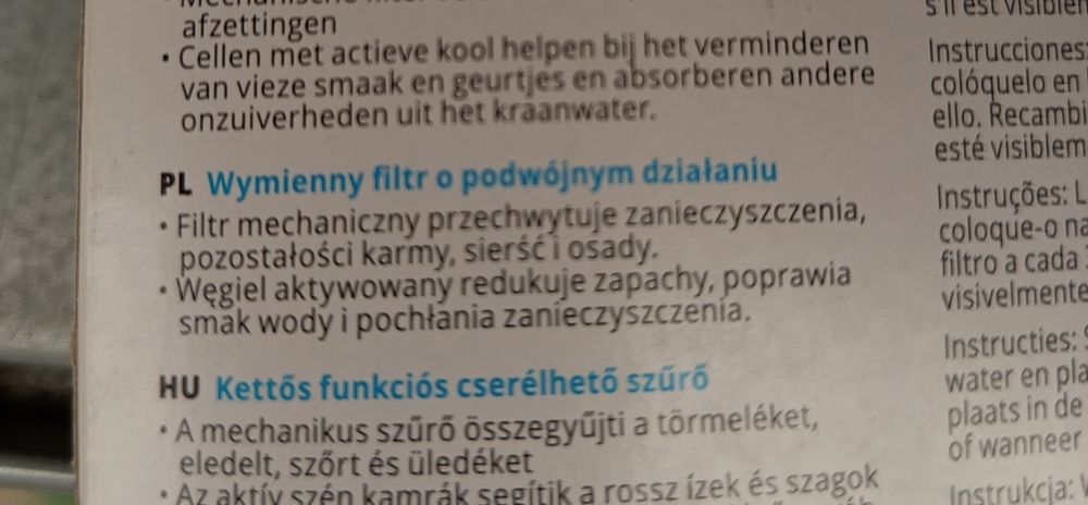 Wymienny filtr z węglem aktywnym do poidła dla kota