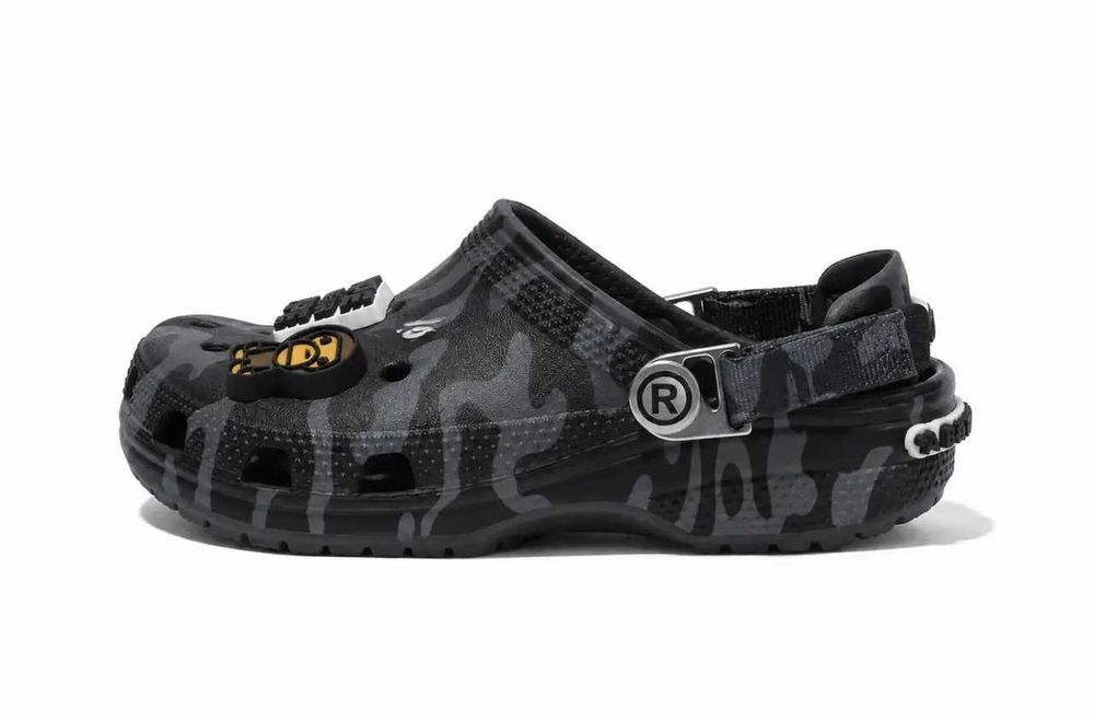 Крокси Бейп, BAPE® X-CROCS - CLOG, унісекс(36-37, 38-39, 39-40, 40, 41, 42, 43, 44, 45) у рожевому, синьому, зеленому, чорному кольорі.
