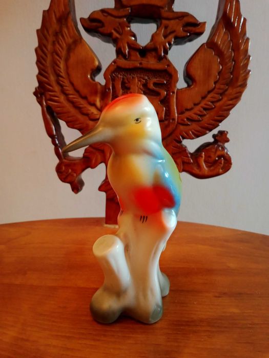 Dzięcioł/Zimorodek Ćmielów Figurka porcelanowa idealny stan