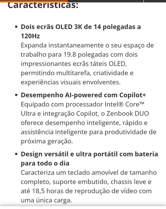 GRANDE OPORTUNIDADE Zenbook Duo OLED UX8406CA (Atenção 2Tb versão 285H, a Melhor) NOVO