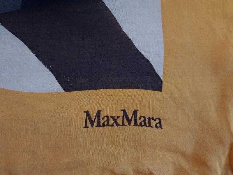 Шовкова хустка max mara — 100% шовк, італія — 116х119 см