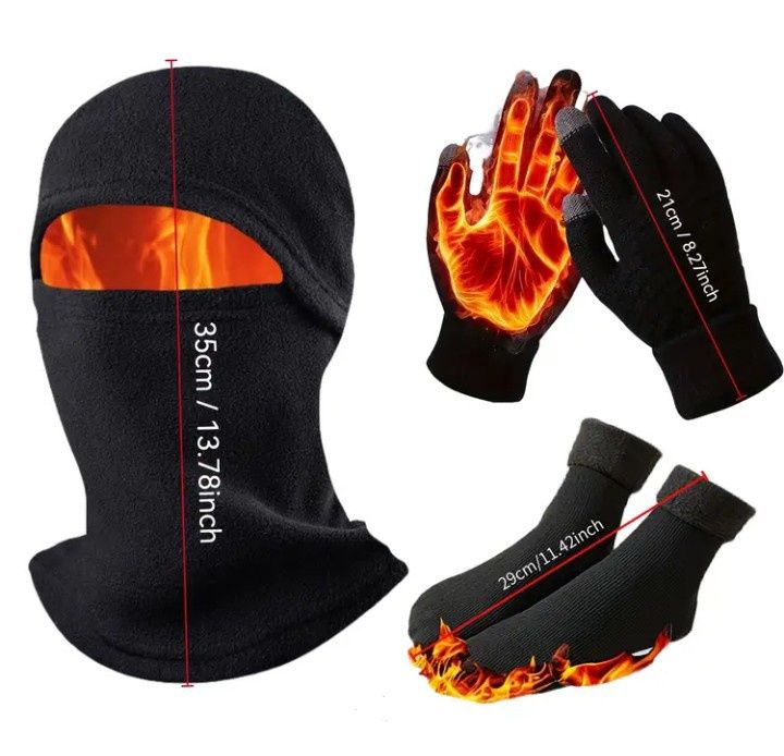 3 Peças Conjunto de Inverno à Prova de Vento