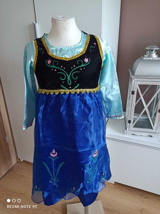 NOWY strój karnawałowy ANNA ANNY Kraina Lodu Frozen kostium 98/110 (10