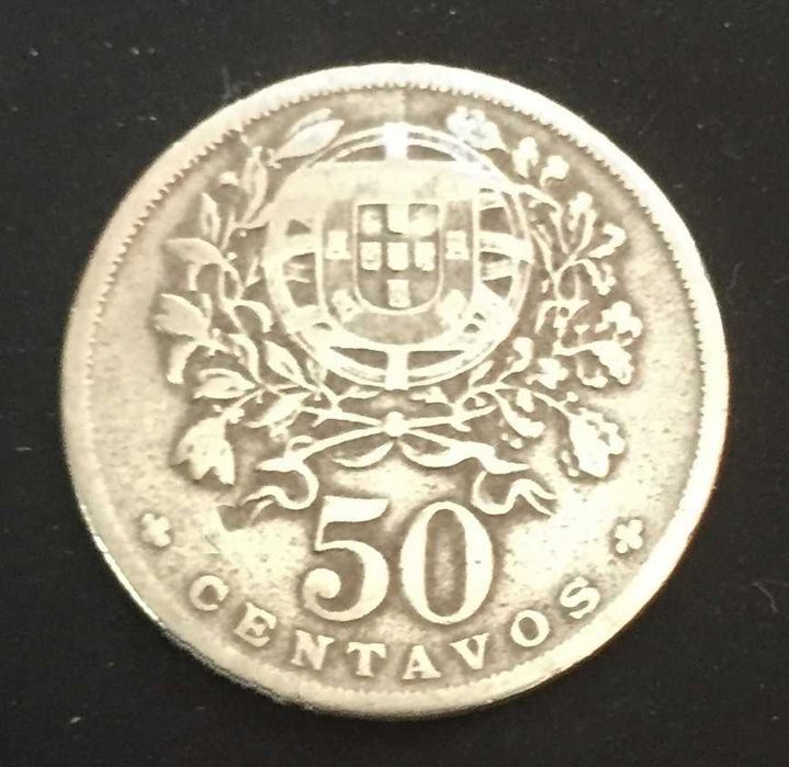Moeda de 50 centavos alpaca - Portugal - 1967