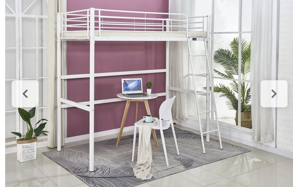 Vendo cama alta solteiro com escada