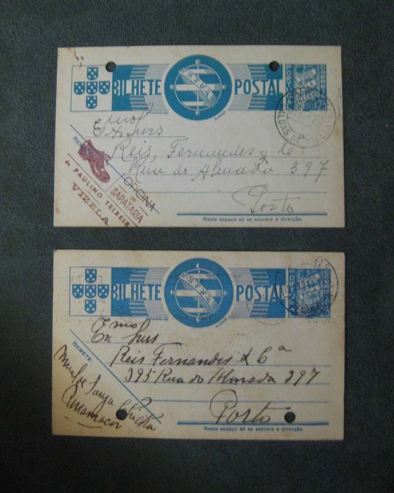 Conjunto de 2 IP (Bilhete Postal)  nº 83 Circulados