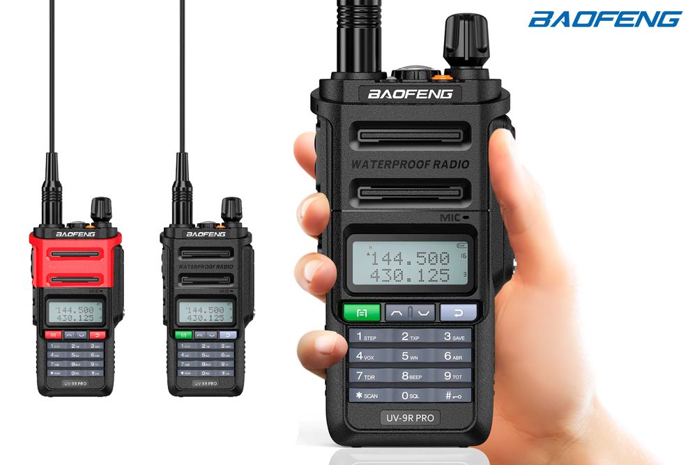 Rádio Portátil Baofeng UV-9R Pro VHF UHF Waterproof IP68