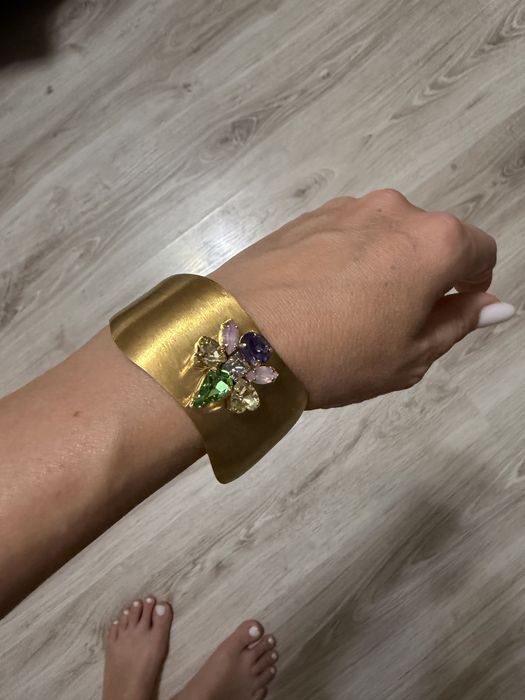 Браслет жовтий нарядний jacquemus zara sova guzema