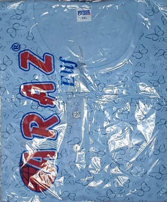 Koszula nocna w motylki niebieska XXL bawełniana bawełna