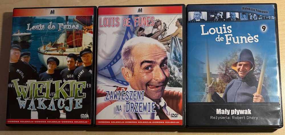 [UNIKATY] Pakiet 3 filmów DVD Louis de Funès | Polski Lektor | Rarytas