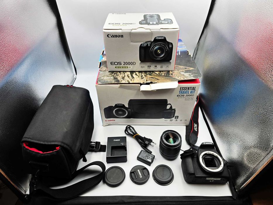 Lustrzanka Canon EOS 2000D + Obiektyw 18-55 III stan BDB|PLUS Lombard