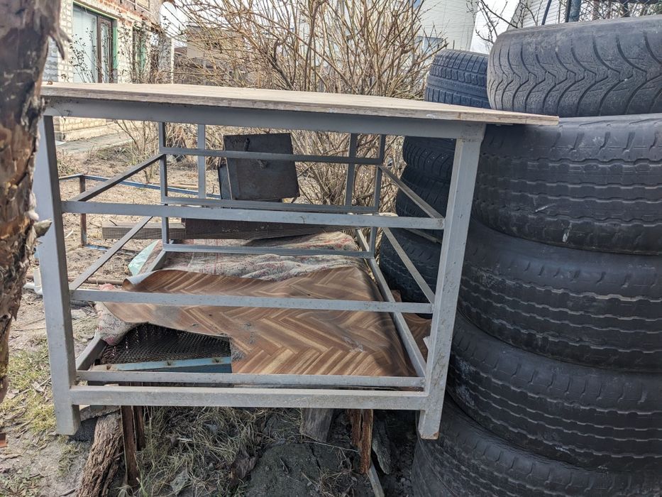 Стол металлический столешница фанера для производства кулинари лепки