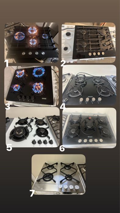 Вживані газові плити і газові врізні поверхні