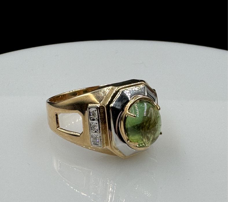 Перстень мужской с турмалином