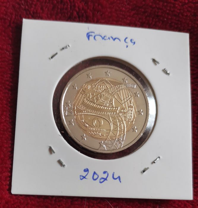 Moeda UNC de 2€ Torre Eiffel 2024