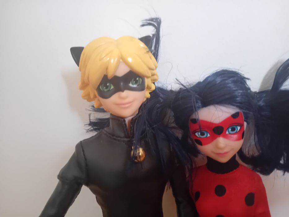 Ladybug, cat noir e os kwamis( tikki e plagg)
