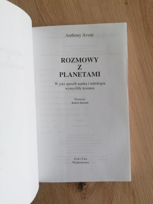 książka Rozmowy z planetami Anthony Aveni
