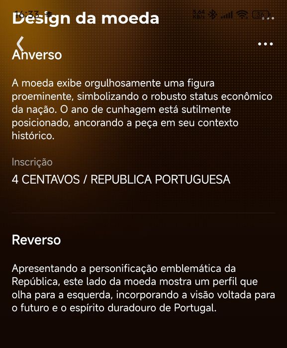 Moeda antiga de Portugal