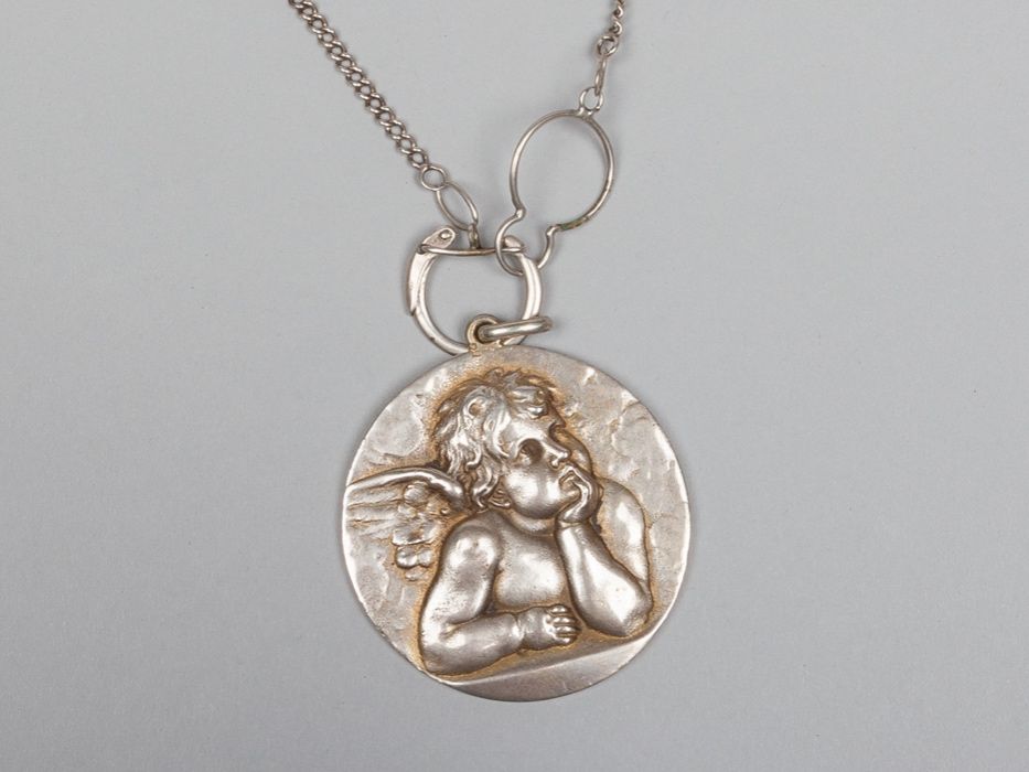 Colar com Pendente em Prata antiga