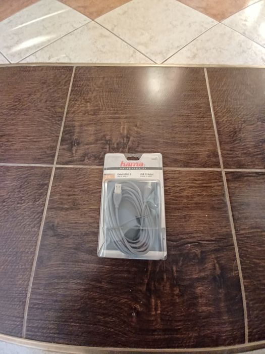 Kabel USB 2,0  popielaty