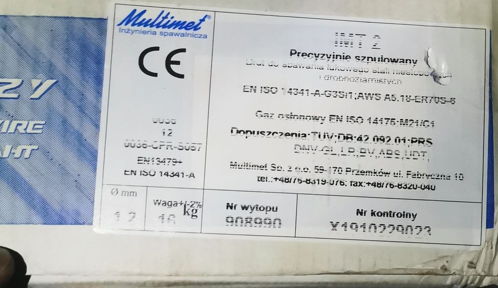 Drut spawalniczy multimet 1.2 16 kg