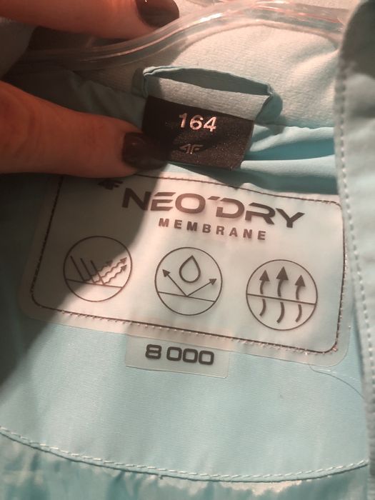 Kombinezon 4F 164 komplet, mięta, kurtka, spodnie narciarskie