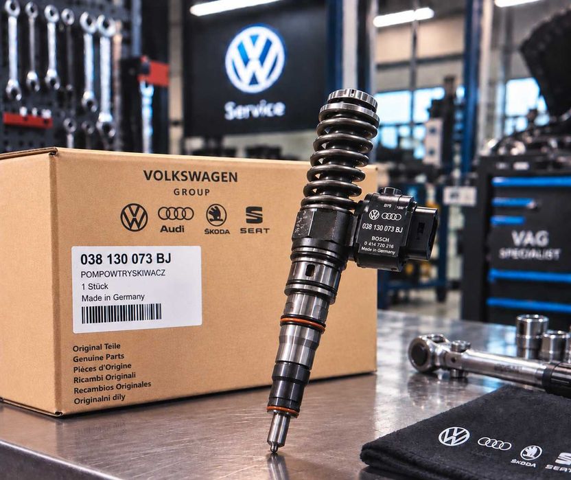 Pompowtryskiwacz 038130073BJ 2.0 TDI Vw Audi Skoda Seat Gwarancja
