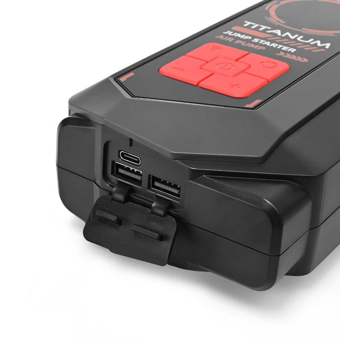 Пускозарядний пристрій 4в1 TITANUM JSQ18 2000A 10000mAh Бустер, компресор, Power Bank і ліхтарик