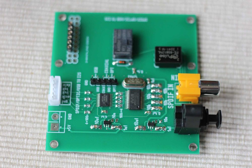 Плата интерфейса SPDIF, TOSLINK, USB to I2S WM8805 Amanero