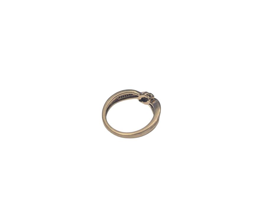 Złoty pierścionek z diamentami - 585 / 3,64g / R13 / 0,210ct