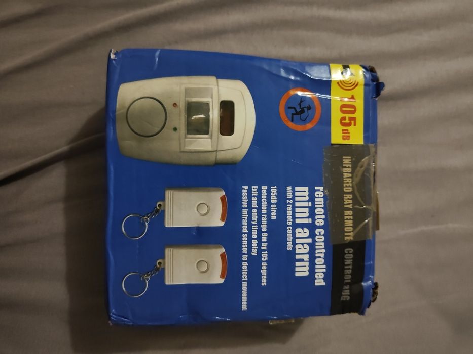 GŁOŚNY Alarm Bezprzewodowy 105dB DO DOMU DO GARAŻU Czujnik Ruchu SYREN