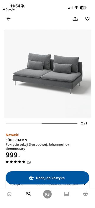 SÖDERHAMN kanapa 3 osobowa
