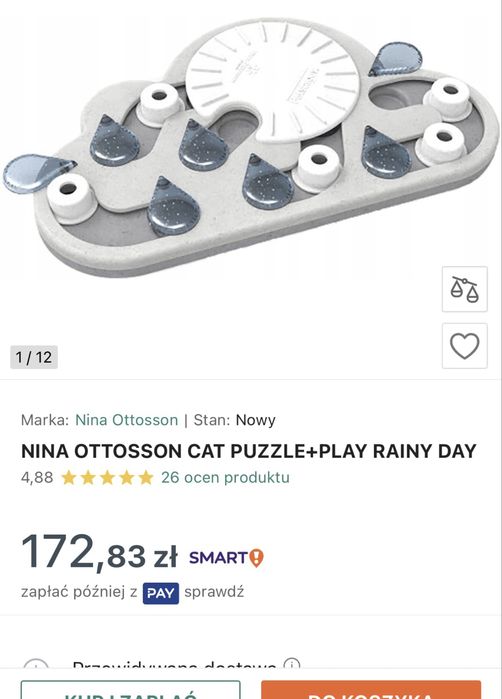 Zabawka Interaktywna • ININA OTTOSSON Cat Puzzle & Play Rainy Day