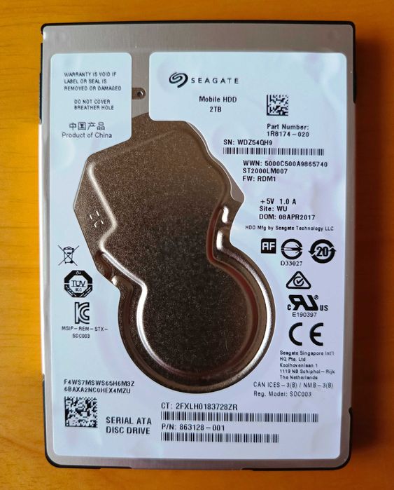Продаю 2,5" внутрішній жорсткий диск "Seagate Mobile HDD 2000LM007" 2 ТБ