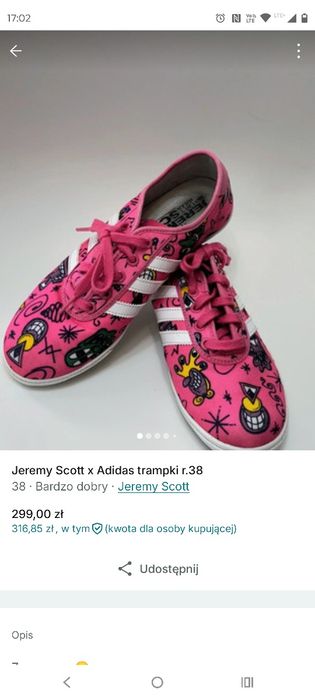 Trampki Jeremy Scott x adidas r.38