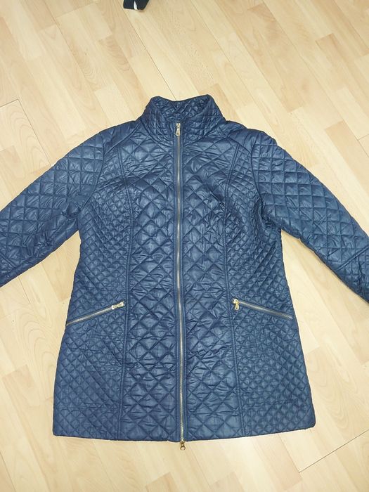 Granatowa kurtka damska wiosna jesień  dłuższa 42 44 2xl xl