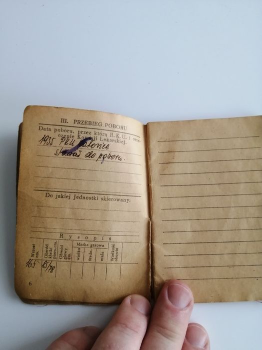 Sprzedam stara ksiazeczka wojskowa