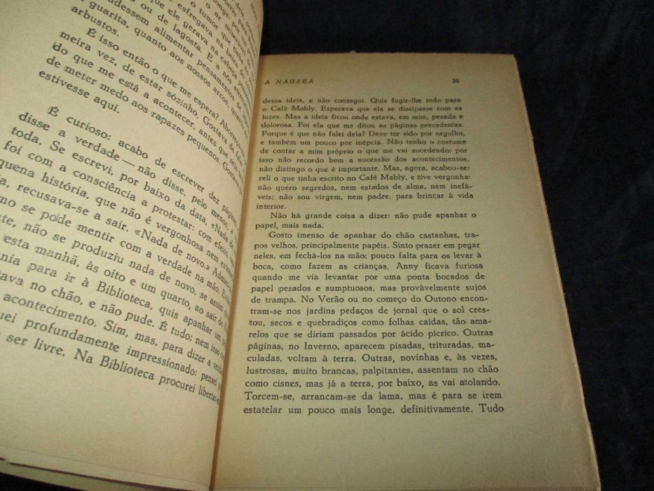 Livro A Náusea Sartre Colecção Século XX Europa-América