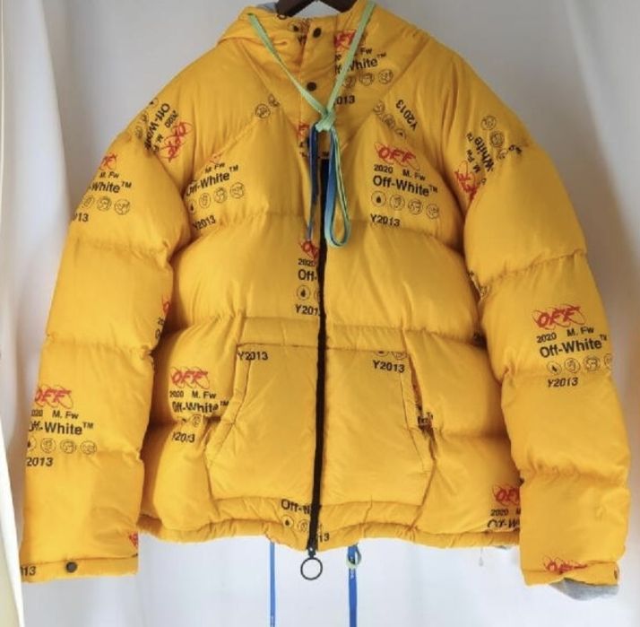 Kurtka puchowa zimowa Off-White off white gęsi puch