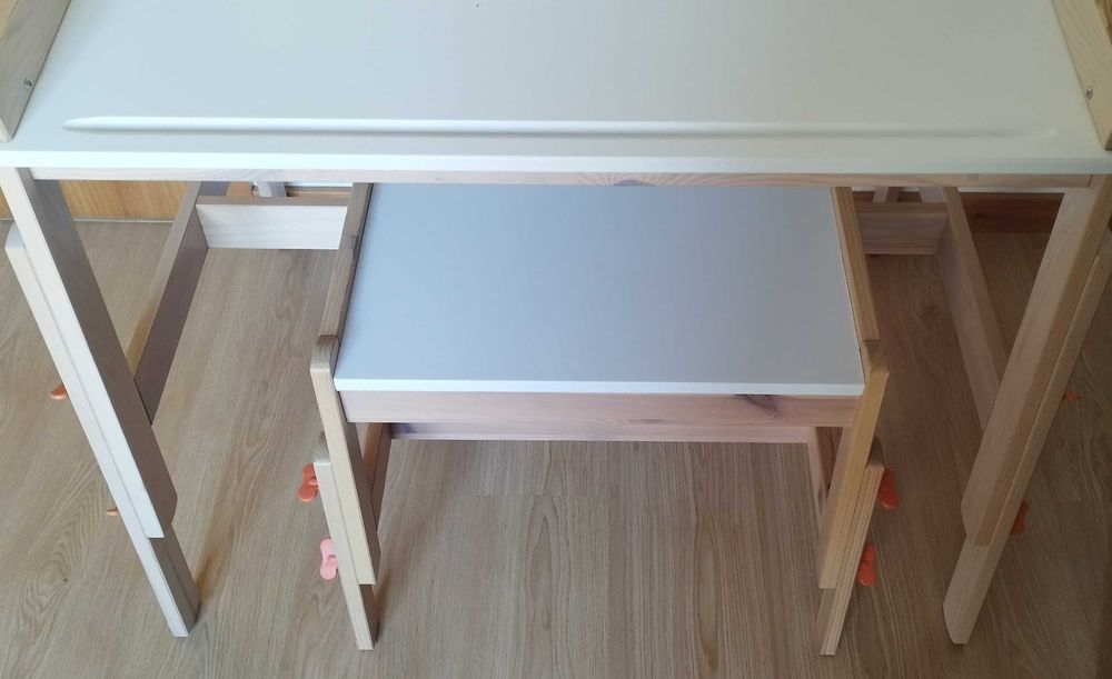 Secretária + Banco IKEA FLISAT reguláveis (bom estado - 100% funcional)