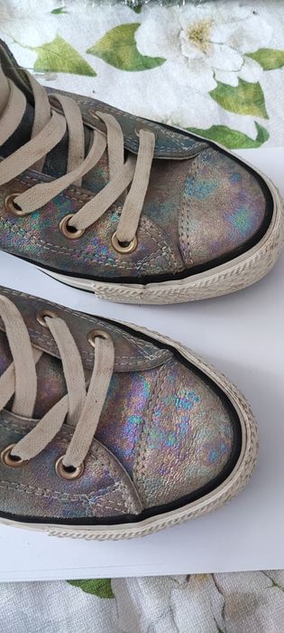 Trampki Converse roz.37.5 wkl 24 cm raz ubrane opalizujące